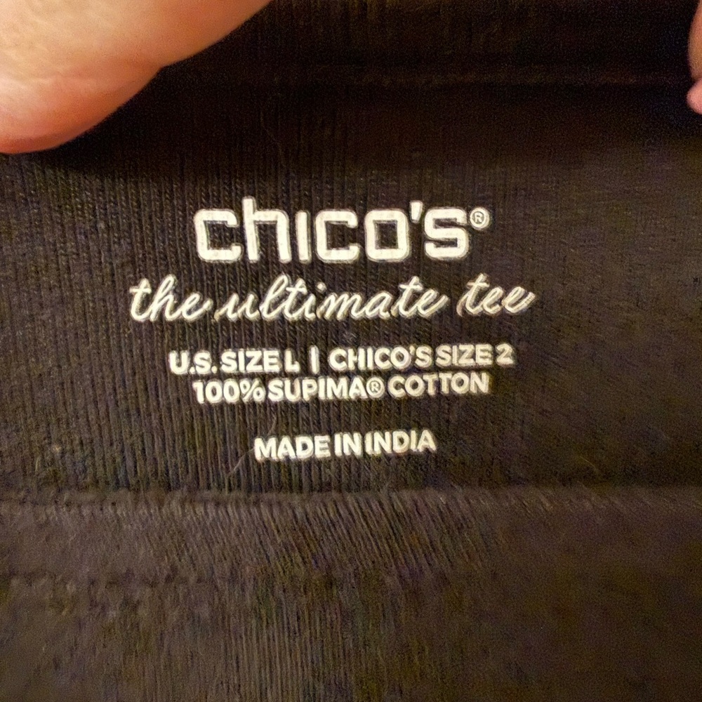 Chico's Elegant Black Long Sleeve Top - Picture 4 of 4
